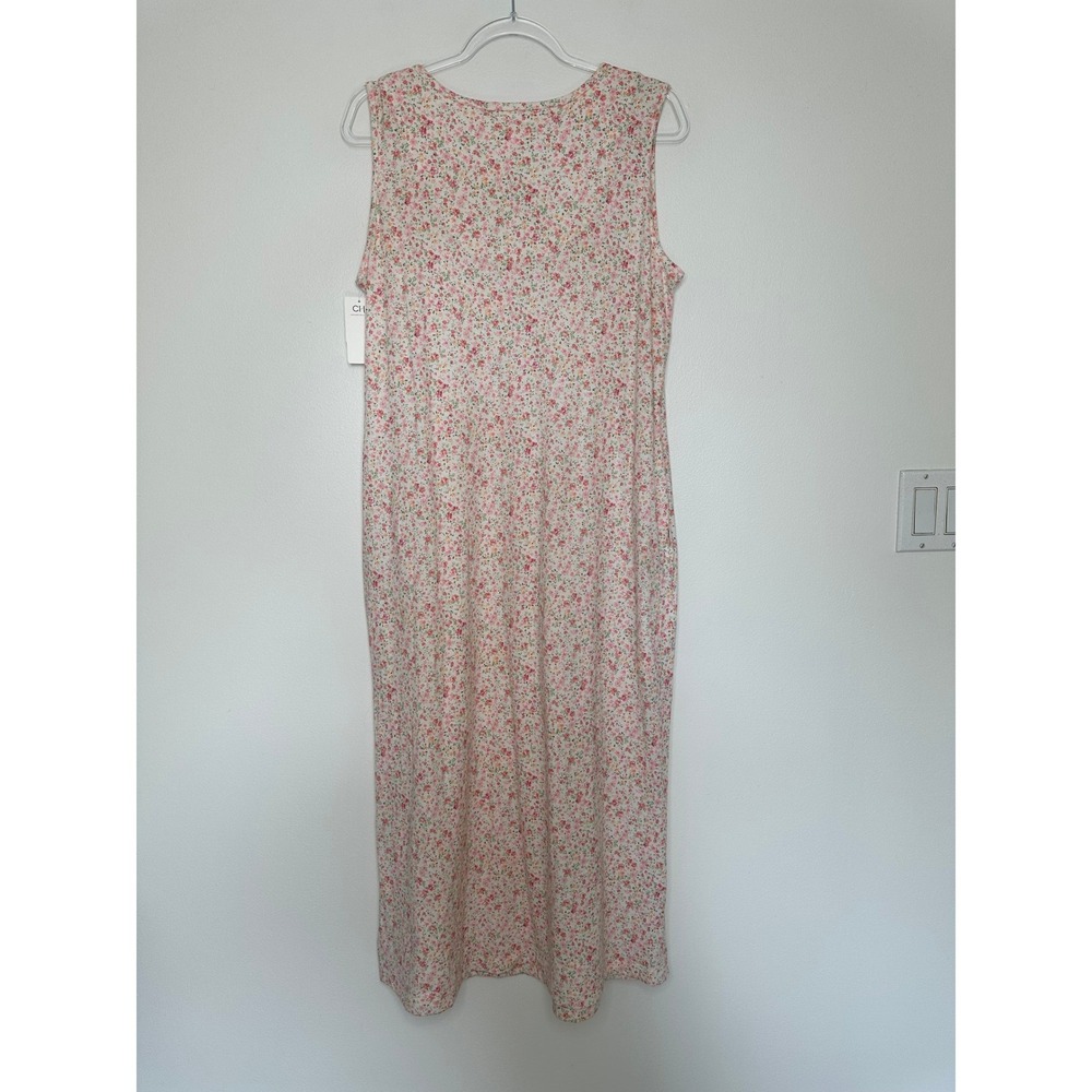 Carole Hochman Ballet Nightgown Size M  Pink Ditsy Floral Lace Trim Cotton New - Picture 2 of 9